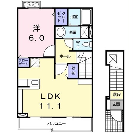 高崎問屋町駅 徒歩25分 2階の物件間取画像